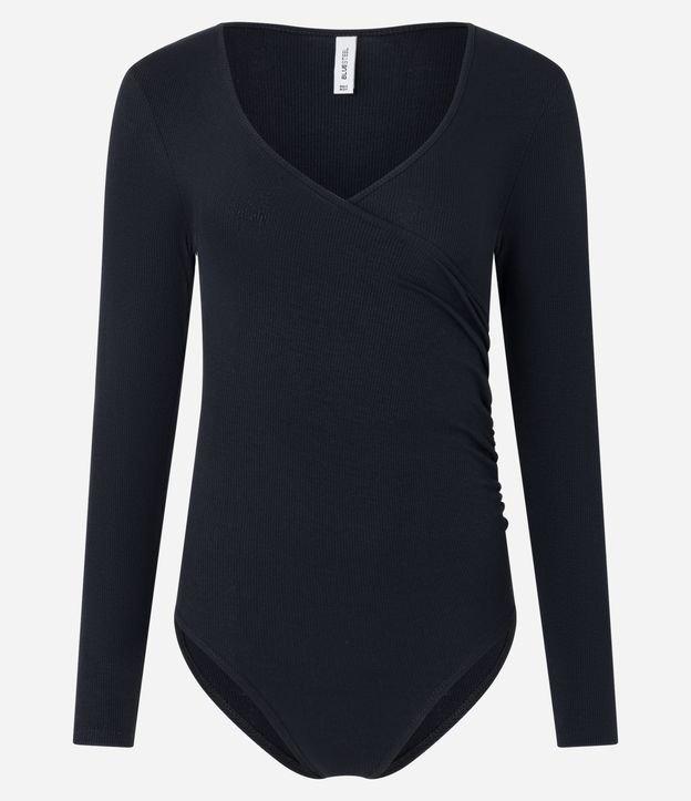 Body em Ribana com Decote Transpassado - 1