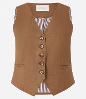 Colete Slim em Viscolinho com Botões Matizados - 1
