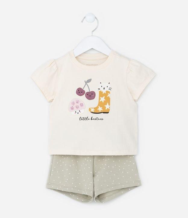 Conjunto Infantil com Bordado em Paetês - Tam 1 a 6 Anos - 1