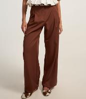 Calça Pantalona em Alfaiataria com Pregas - 2