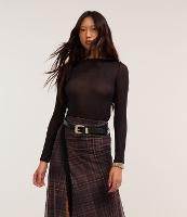 Blusa em Malha de Viscose com Gola Assimétrica Rente ao Pescoço - 2