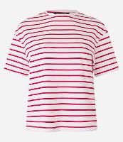 Camiseta Boxy Listrada em Algodão - 1