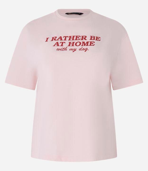 Camiseta Boxy em Algodão com Estampa Lettering - 1