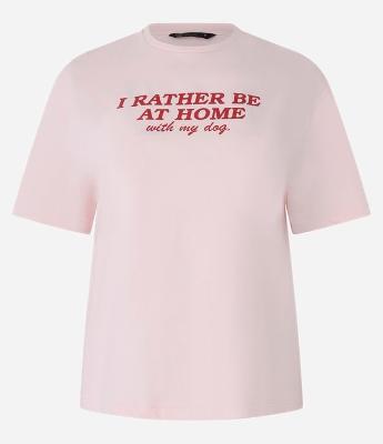 Camiseta Boxy em Algodão com Estampa Lettering
