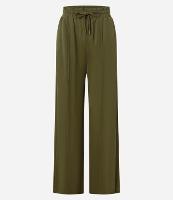 Calça Reta de Cintura Alta em Malha Piquet com Cós Elástico - 1