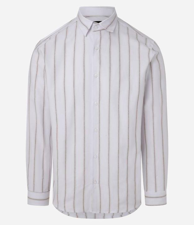 Camisa Slim em Oxford com Listras - 1