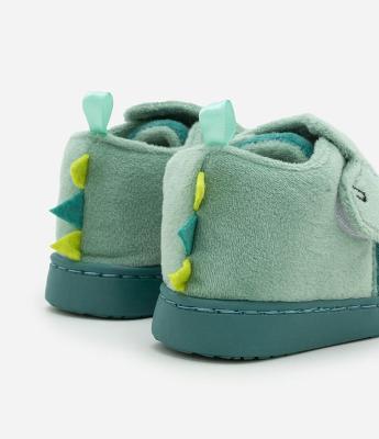 Pantufa Fechada Infantil com Bordado de Dino - Tam 19 a 28