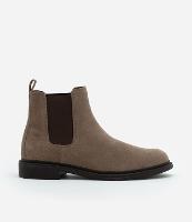 Bota Chelsea em Couro Camurça com Cano Curto - 1