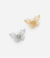 Kit 02 Piranhas de Cabelo em Metal com Formato de Borboleta Vazada - 1