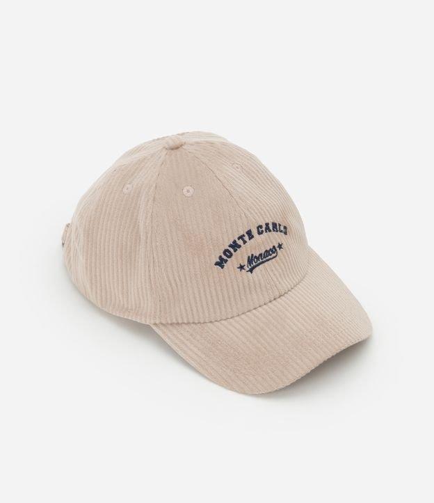 Boné Aba Curva em Veludo Cotelê com Bordado Monte Carlo - 2