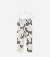 Calça Legging Infantil Canelada com Estampa Laços - Tam 1 a 6 Anos - 1