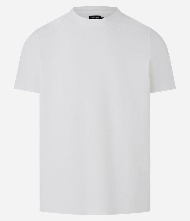 Camiseta Básica em Algodão com Textura - 1