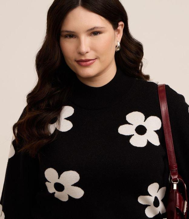 Suéter em Jacquard com Estampa Margaridas Curve & Plus Size - 2