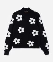 Suéter em Jacquard com Estampa Margaridas Curve & Plus Size - 1