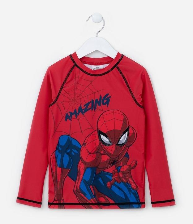 Camiseta Infantil com Proteção UV e Estampa Homem-Aranha - Tam 3 a 10 Anos - 1