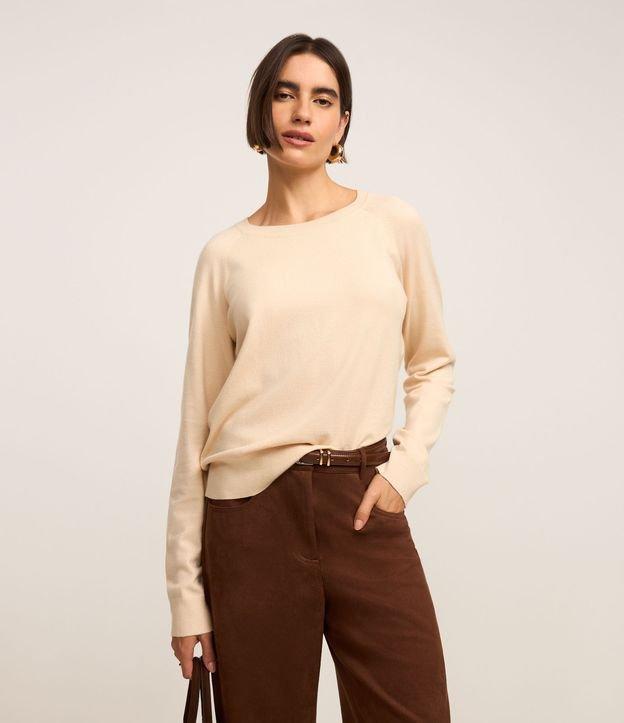 Suéter em Tricô com Gola Redonda - 1