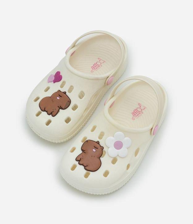 Sandália Babuche Infantil com Patch de Capivara - Tam 24 a 35 - 1