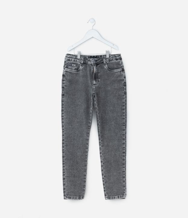 Calça Infantil em Jeans Básica Marmorizada - Tam 5 a 14 Anos - 1