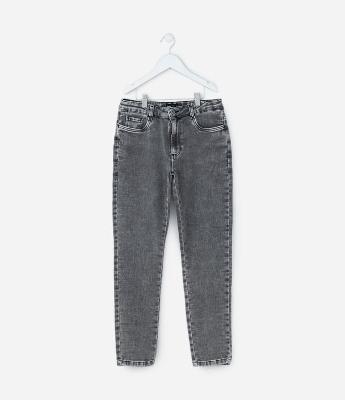 Calça Infantil em Jeans Básica Marmorizada - Tam 5 a 14 Anos