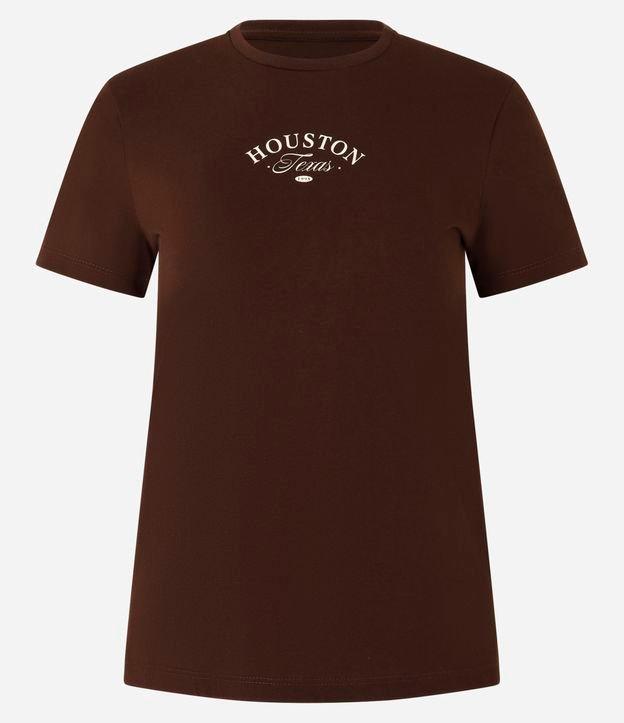 Blusa Baby Look em Algodão com Estampa Houston - 1