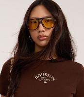 Blusa Baby Look em Algodão com Estampa Houston - 2