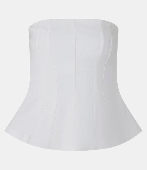Blusa Peplum em Bengaline sem Alças - 1