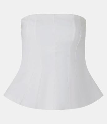 Blusa Peplum em Bengaline sem Alças