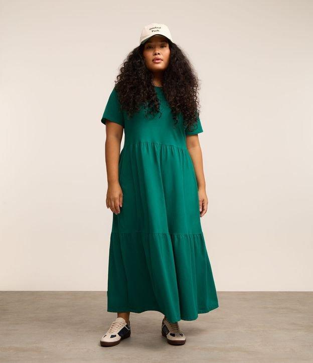 Vestido Midi em Algodão com Babados Curve & Plus Size - 1