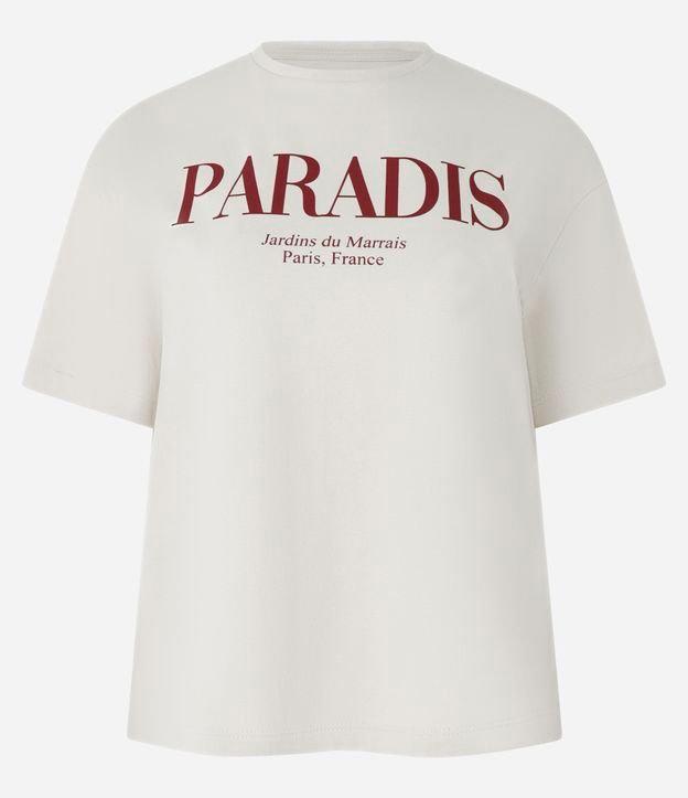 Camiseta em Algodão com Lettering Paradis - 1