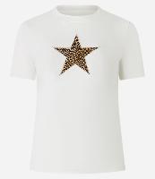 Blusa New T-shirt em Algodão com Estampa de Estrela Animal Print - 1