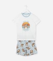 Pijama Infantil com Estampa de Capivara - Tam 2 a 6 Anos - 1