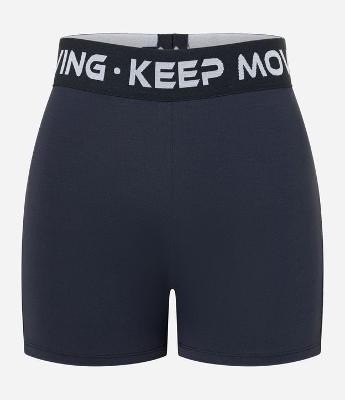 Bermuda Crossfiteira em Microfibra com Cós Elástico Keep Moving