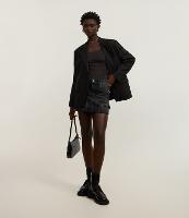 Saia Curta em Jeans com Bolso Cargo - 1