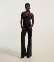 Calça Flare em Jeans com Brilho Lateral - 2