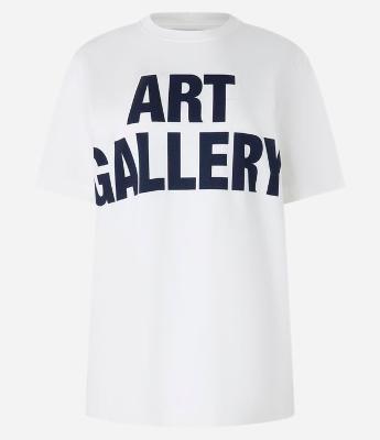 Camiseta em Algodão com Lettering Art Gallery