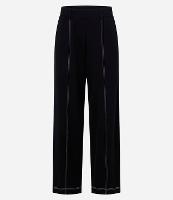 Calça Reta Cintura Alta em Ponto Roma com Costura Aparente - 1