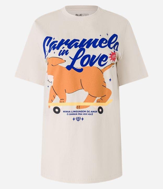 Camiseta T-shirt em Algodão com Estampa Caramelo Skatista - 1