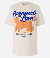 Camiseta T-shirt em Algodão com Estampa Caramelo Skatista - 1