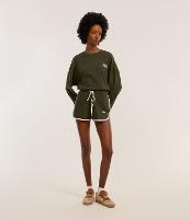 Short Curto em Moletom com Forro Fleece e Cós com Amarração - 2