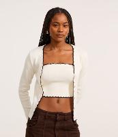 Blusa em Tricô com Detalhe Nuvem e Viés Contrastante - 2