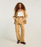 Calça Baggy em Sarja com Algodão Agroecológico Pesponto Contrastante - 2