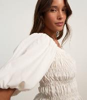 Blusa em Tricoline com Lastex e Manga Bufante - 2