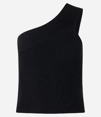 Blusa em Tricô com Um Ombro Só e Textura