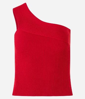 Blusa em Tricô com Um Ombro Só e Textura