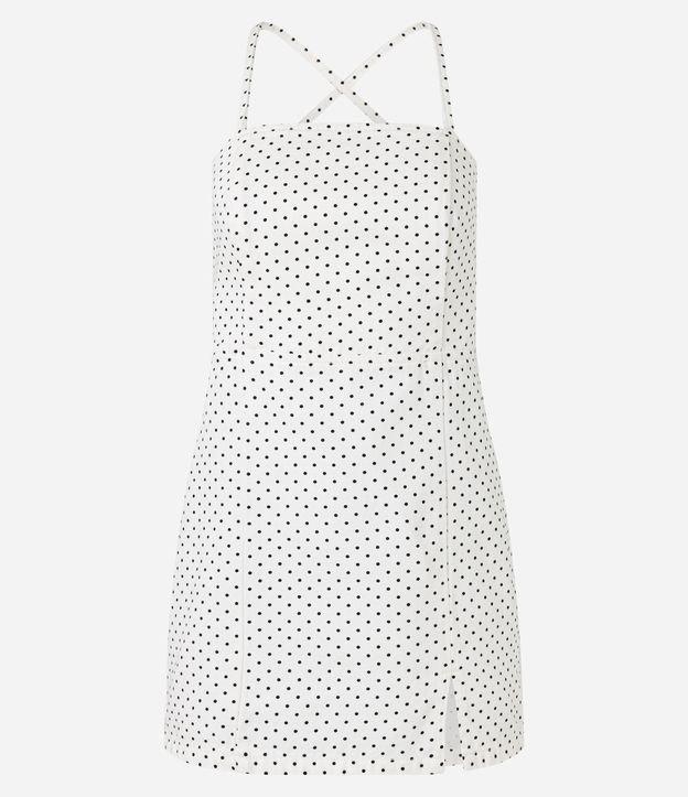 Vestido Curto em Sarja Poá com Amarração nas Costas - 1