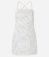 Vestido Curto em Sarja Poá com Amarração nas Costas - 1