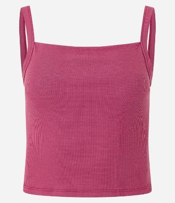 Blusa em Ribana com Alça Fina e Leve Textura