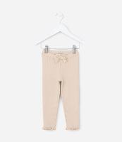 Calça Infantil em Ribana com Frufru na Barra - Tam 1 a 5 Anos - 1