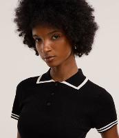 Blusa em Tricô com Gola Polo Listras nas Mangas - 2