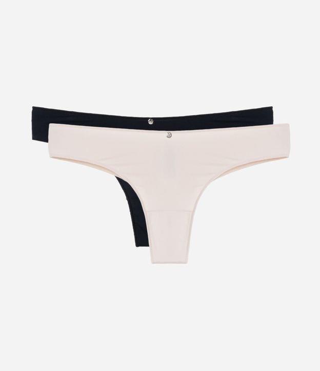 Kit 02 Calcinhas Biquíni Fio Duplo em Microfibra Básicas - 1